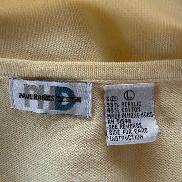 Paul Harris Design yellow floral sleeveless soft stretchy tank top size large - Picture 7 of 9